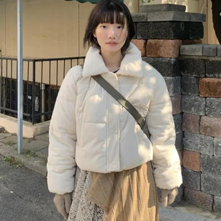 Hino corduroy short padded jacket