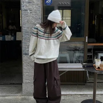 Winter Ribbed Shearling-Lined Corduroy Cargo Pants / 7 Colors / Drawstring Hem. Features a thick shearling lining!