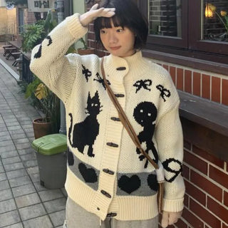 Mio Cat Knit Cardigan