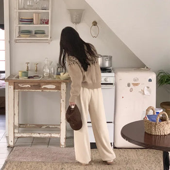 Fleece-lined Two-way Drawstring Jogger Pants