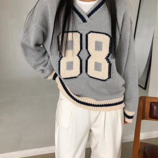 88 V-Neck Loose Fit Knit