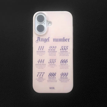 Angel Number Pink Hard iPhone Case