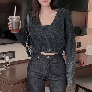 Hable Crop Knit Cardigan [20% Wool]