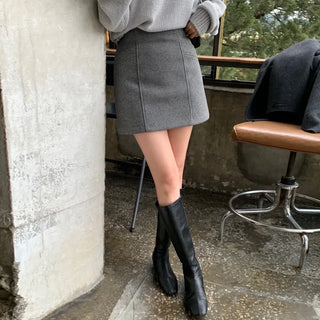 Gretel Brushed A-Line Cut-out Mini Skirt Wedding Guest Look Winter Skirt