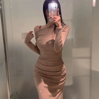 Muess Shirred Long Dress