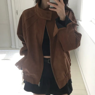 UNISEX Suede Harrington Jacket