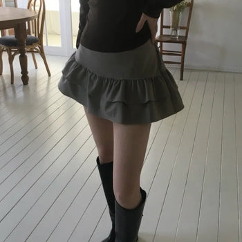 frill skirt pants