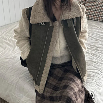 Meti High-Neck Fur-Lined Shearling Vest