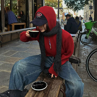 Eco Two-Way Knit Zip-Up Hoodie