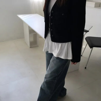 Glue Wool Tweed Jacket