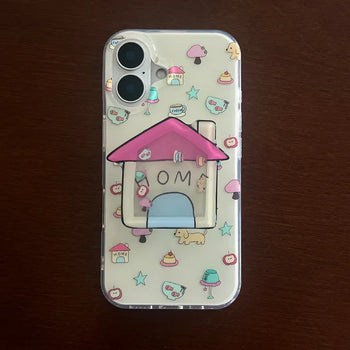 Pink Home Smart Talk Pattern iPhone Case