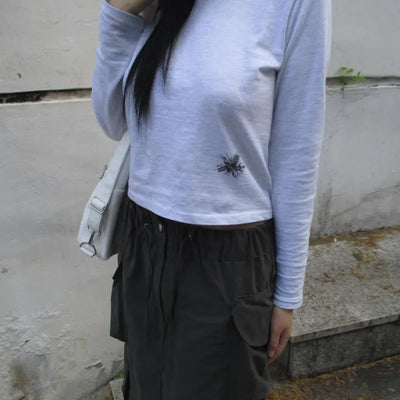 Underprint Crop T-shirt (2 colors)