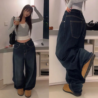 Mirinal Dart Raw Denim Wide Pants