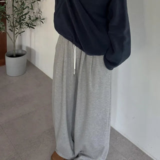 [Fit Guaranteed] Pintuck Elastic Waist Two-Way Sweatpants