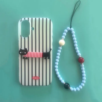 Catin Keyring Set Cat Stripe iPhone Case