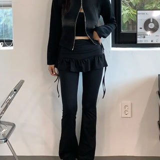 Luna Shirred Skirt Pants Skirt Leggings