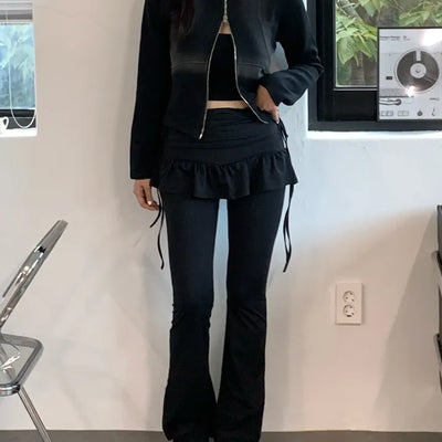 Luna Shirred Skirt Pants Skirt Leggings