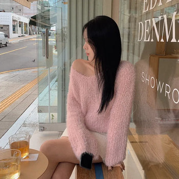 Yeori V-neck Angora Knit