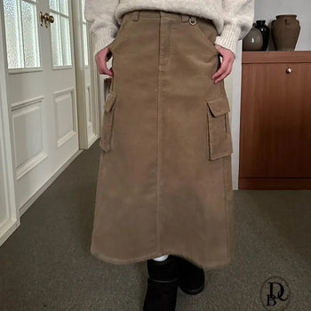 Mera Diring Corduroy Long Skirt