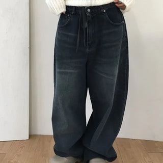 String Straight Jeans