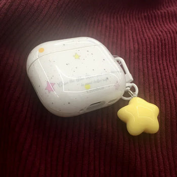 Yellow Star Keyring Set AirPods Case