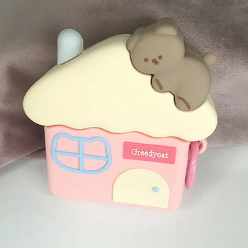 Pink House Silicone AirPods Case