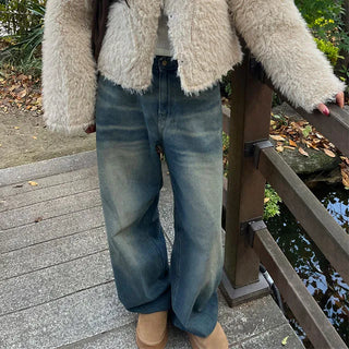 Thom Brush Washed Wide Denim Pants S, M - 1 color