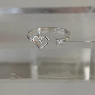 Ugly Heart Cubic Open Ring