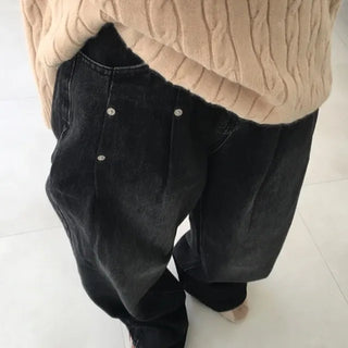 Pintuck Stud Denim