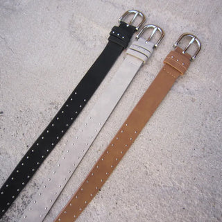 Suede stud belt