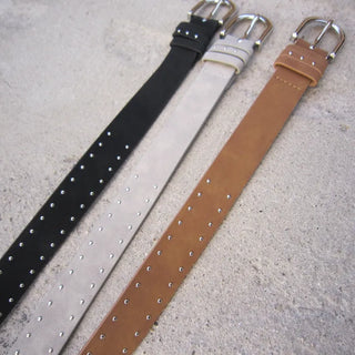 Suede stud belt