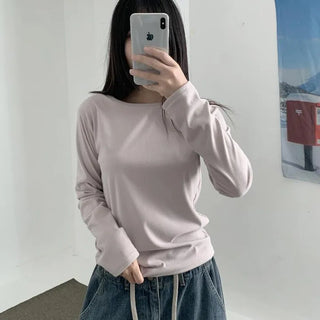 Momo Double-Fleece Round Long Sleeve Tee