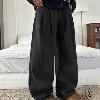 Latu Belt Set Pintuck Cotton Pants