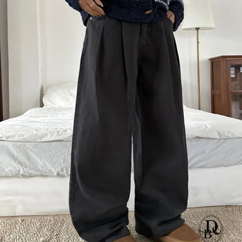 Latu Belt Set Pintuck Cotton Pants