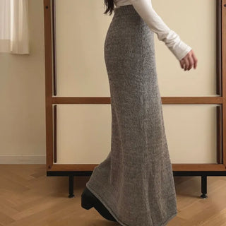 Mohair Knit Long Skirt