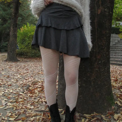 Shirred Asymmetrical Skirt (2 colors)