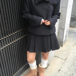 Wool Asymmetrical Collar Jacket