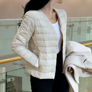 Duck Down Lightweight Long Sleeve Vest Padded Jacket Lightweight Padded Jacket
