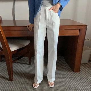 Nael White Cotton Pants