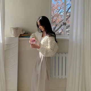 Pas cable knit bolero cardigan