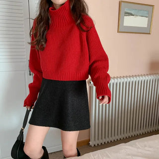 Bint Wool Turtleneck Cropped Knit