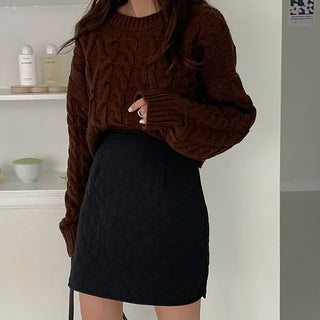 Merit Crop Cable Knit