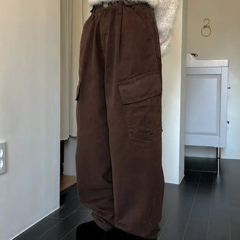 Revlon Pintuck Tab Wide Cargo Pants