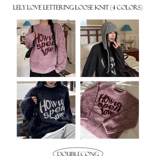 Relli Love Lettering Round Delicate Fit Knit