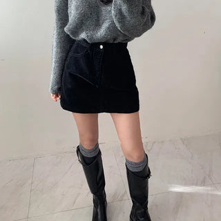 Corduroy Mini Skirt