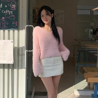 Winter Tweed Mini Skirt