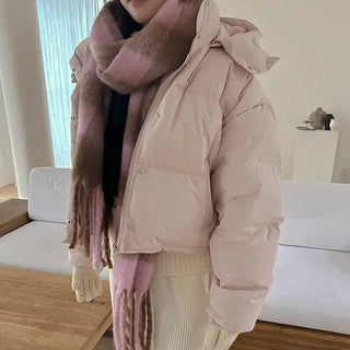 Soft check scarf