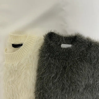 Angora Short Sleeve Crop Knit