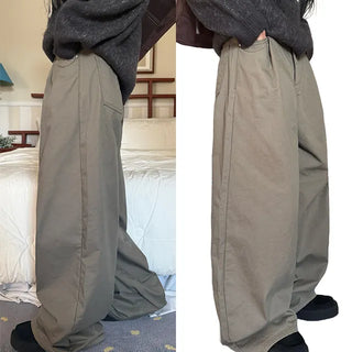 Yor Front Pintuck Fleece-lined Wide Pants