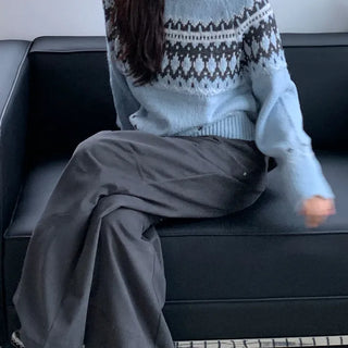 Poyong Nordic Loose Fit Round Neck Knit